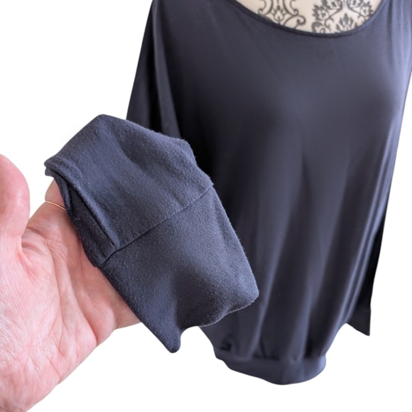 Encircled The Dressy Sweatshirt Heathered Navy Blue Loose Fit Women's size XS - Picture 7 of 12